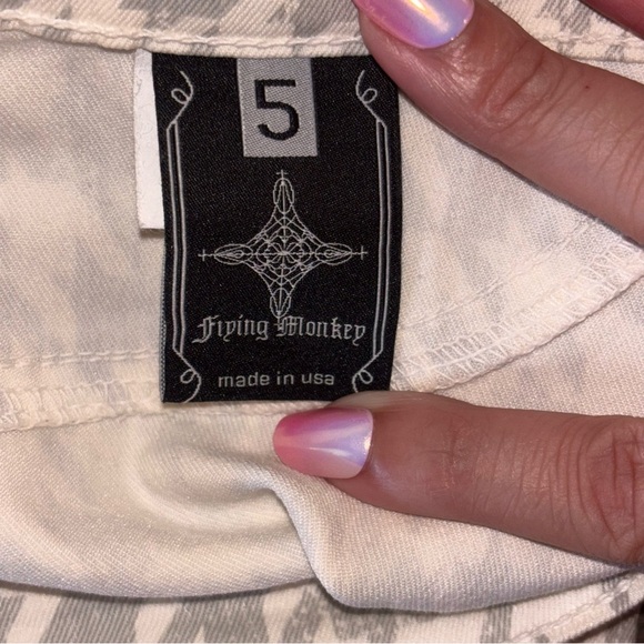 Flying Monkey | Gray Houndstooth Print Skinny Jeans | Size 5 | Made in USA - Picture 7 of 7